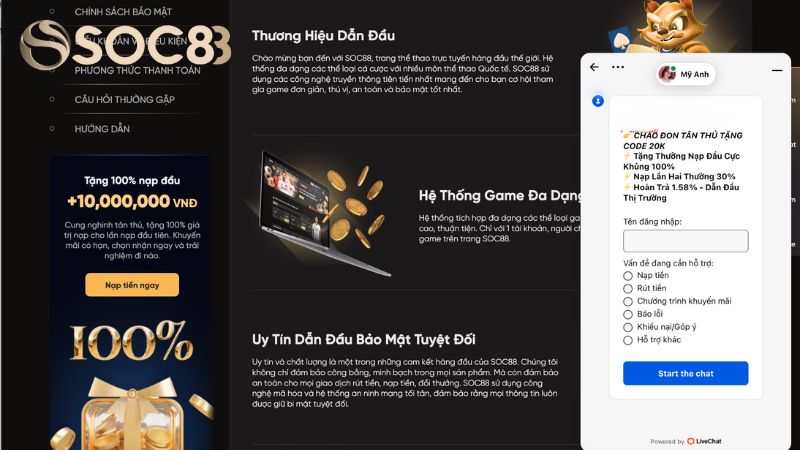 Trang game có tích hợp sẵn tính năng chat trực tiếp cho ai không thoát khỏi trò chơi